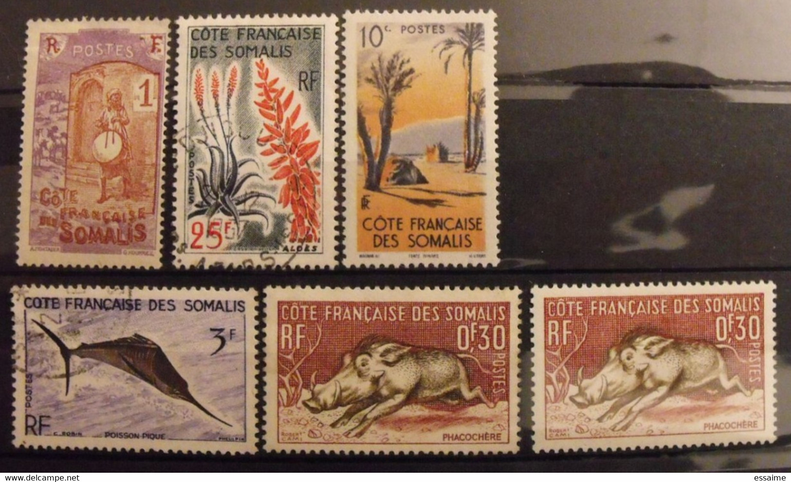 Cote Française Des Somalis. Collection De 6 Timbres - Andere & Zonder Classificatie