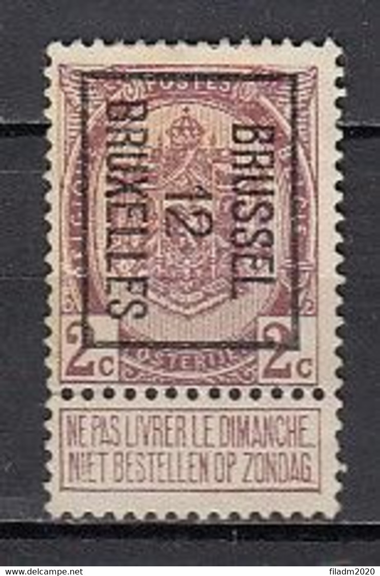 PREO 25 Op Nr 82 BRUSSEL 12 BRUXELLES  - Positie B - Typos 1906-12 (Wappen)