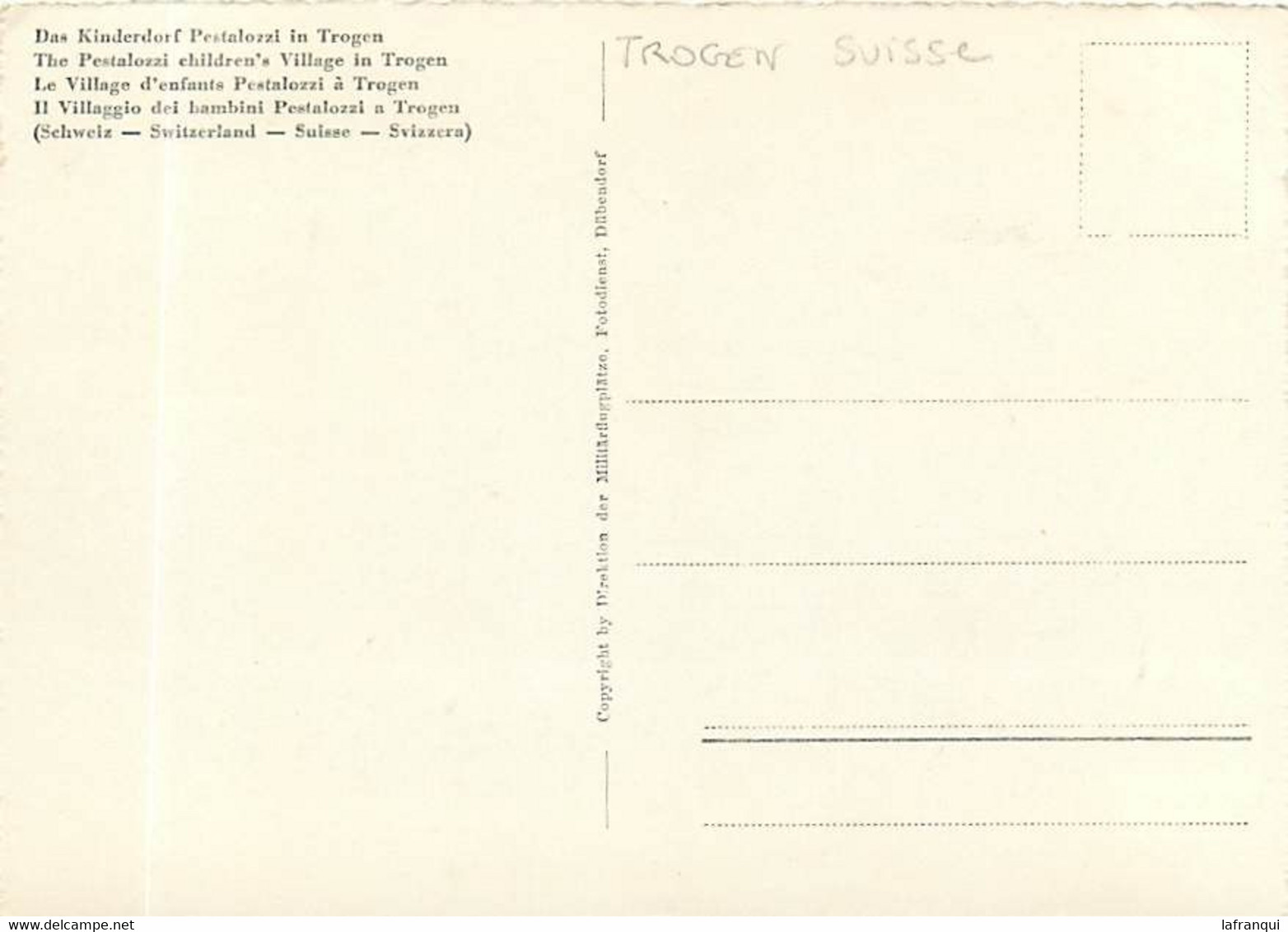 Gd Format -env 15cms X 10cms -ref AA595- Suisse -le Village D Enfants Pestalozzi A Trogen - - Trogen