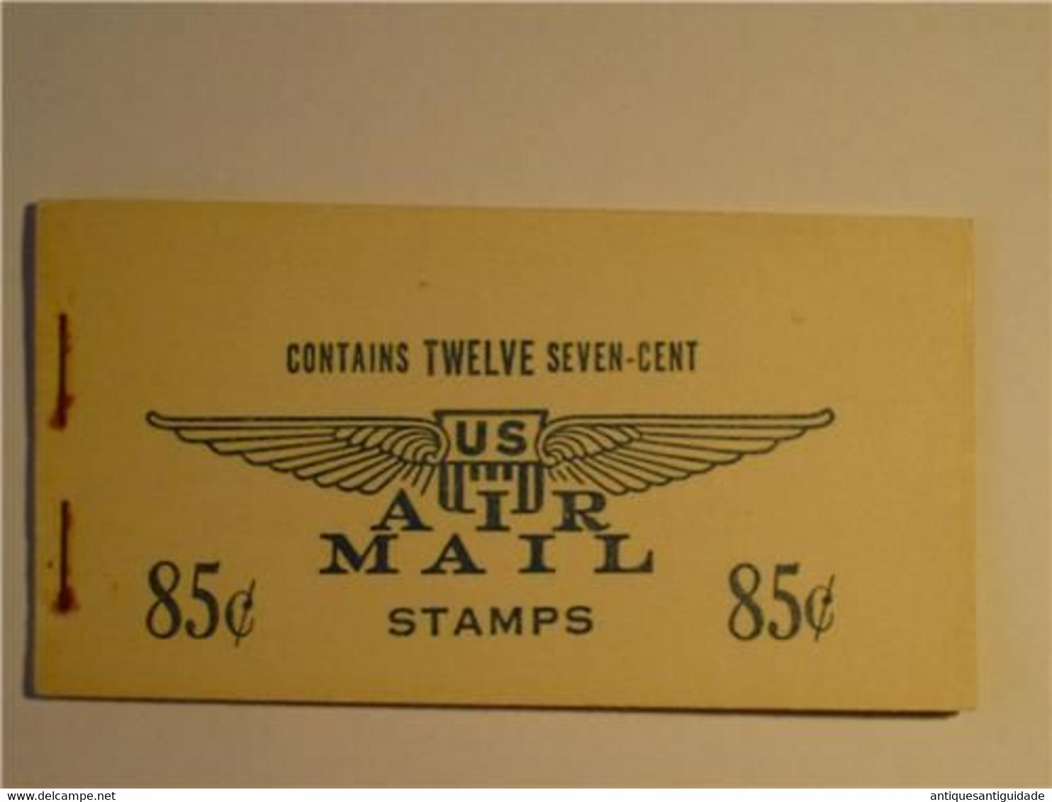 BKC7 7-cent Red Airmail Complete 85-cent Booklet #C60a (2 Panes) CV$18 - ...-1940