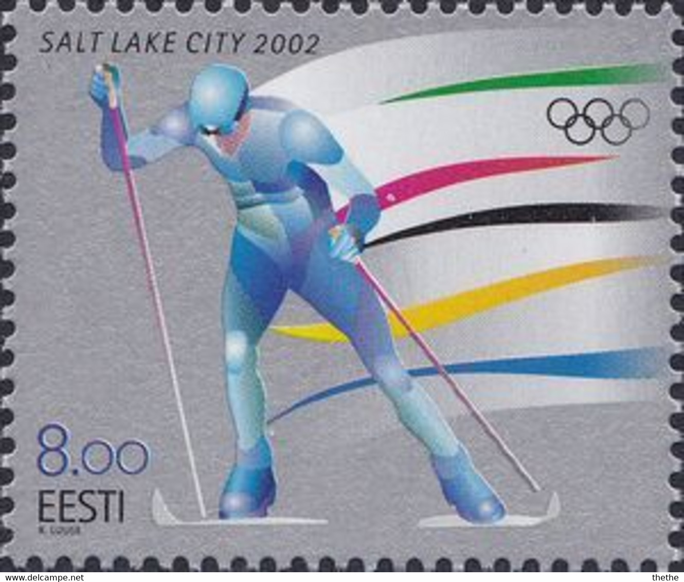 ESTONIE -  Jeux Olympiques, Salt Lake City 2002 - Estland