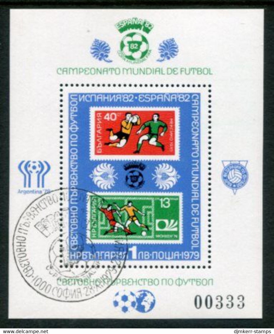 BULGARIA 1979 Football World Cuo Block Used.  Michel Block 97 - Blokken & Velletjes