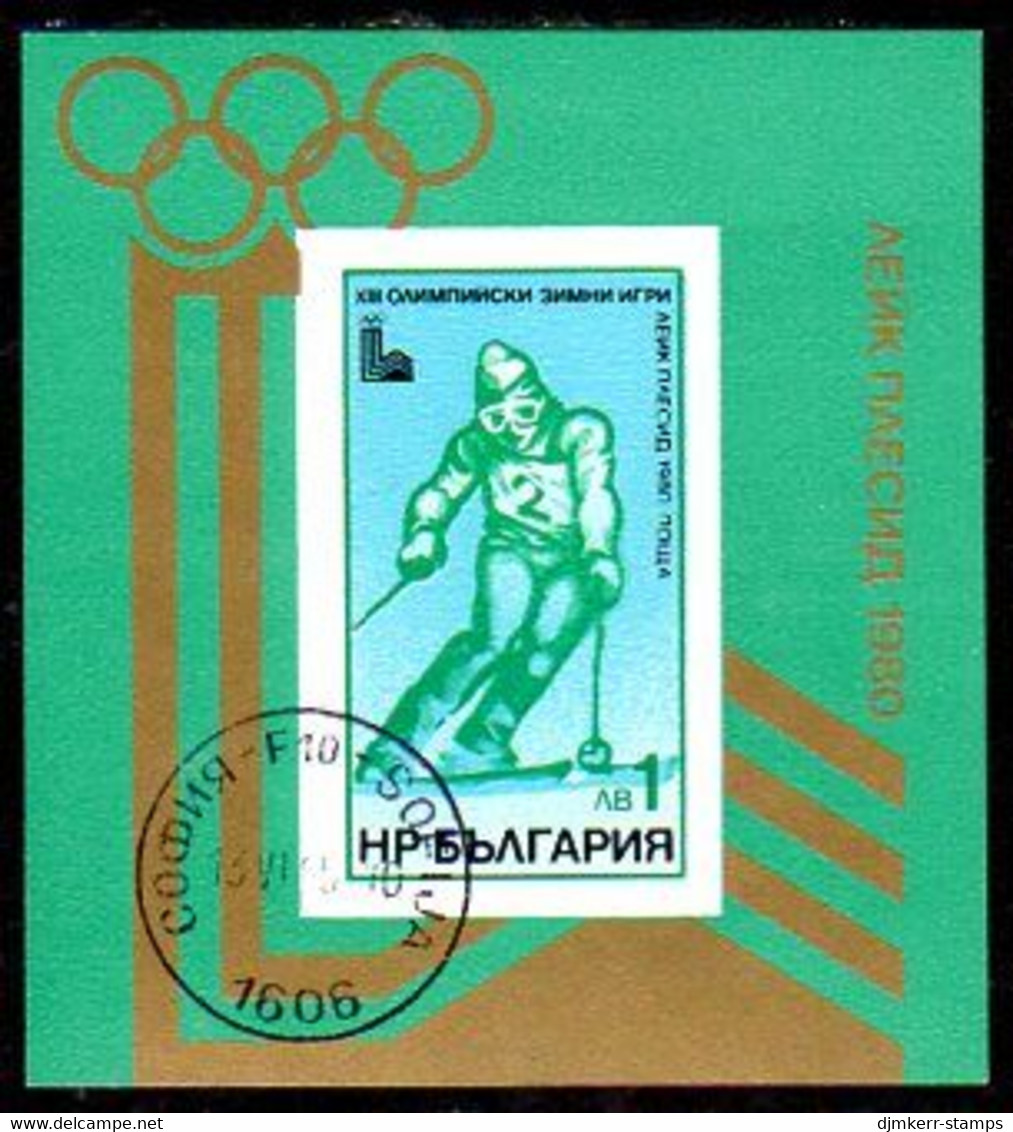 BULGARIA 1979 Winter Olympic Games Block Used.  Michel Block 94 - Usati