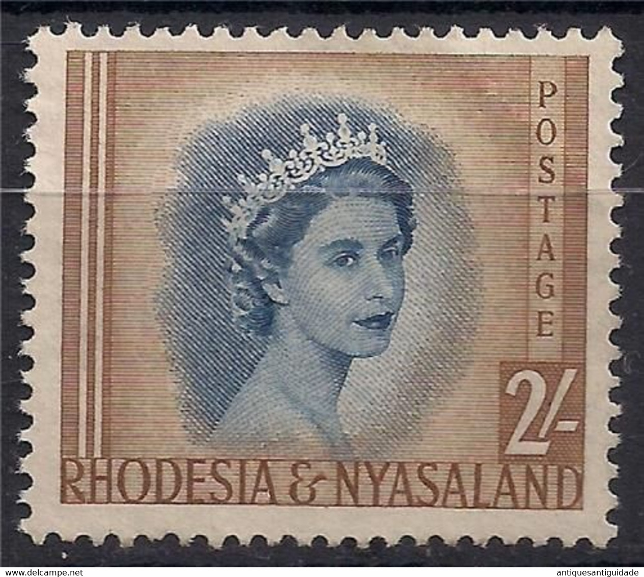 RHODESIA & NYASALAND; 1954 Early QEII Issue Fine Unused 2sh - Rhodesia & Nyasaland (1954-1963)