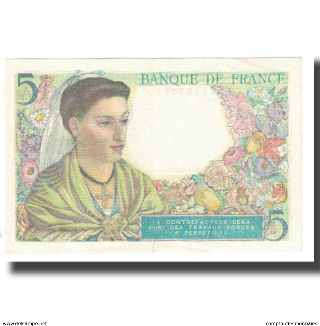 France, 5 Francs, Berger, 1943, P. Rousseau And R. Favre-Gilly, 1943-12-23, SUP - 5 F 1943-1947 ''Berger''