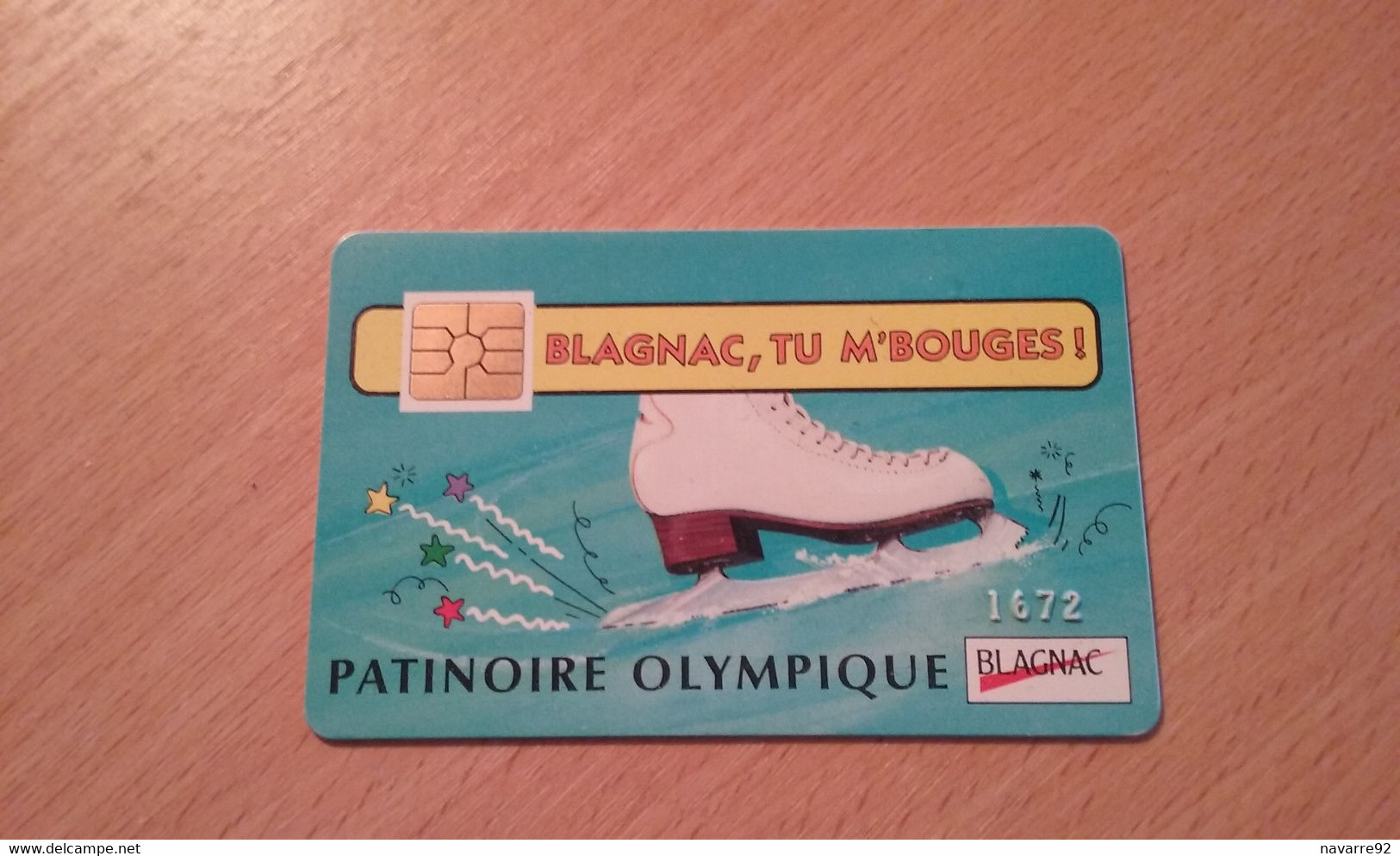 TRES ANCIENNE CARTE A PUCE GEMPLUS PATINOIRE BLAGNAC NUMEROTEE !!! - Other & Unclassified