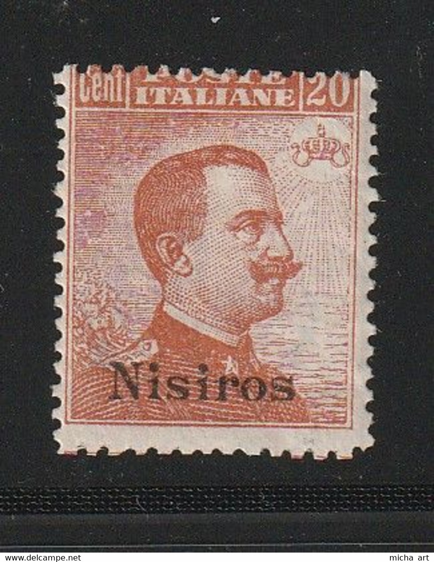 Italian Colonies 1919 Greece Aegean Islands Egeo Nisiro Nisiros No11 MH With Watermark (con Filigrana) W0785 - Egeo (Nisiro)