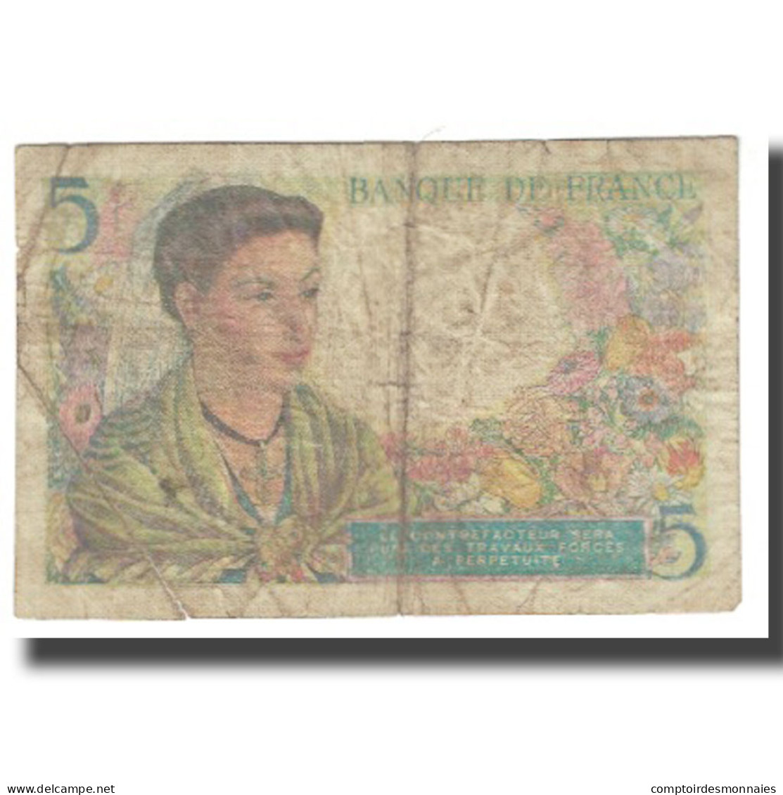 France, 5 Francs, Berger, 1943, P. Rousseau And R. Favre-Gilly, 1943-11-25, TB - 5 F 1943-1947 ''Berger''