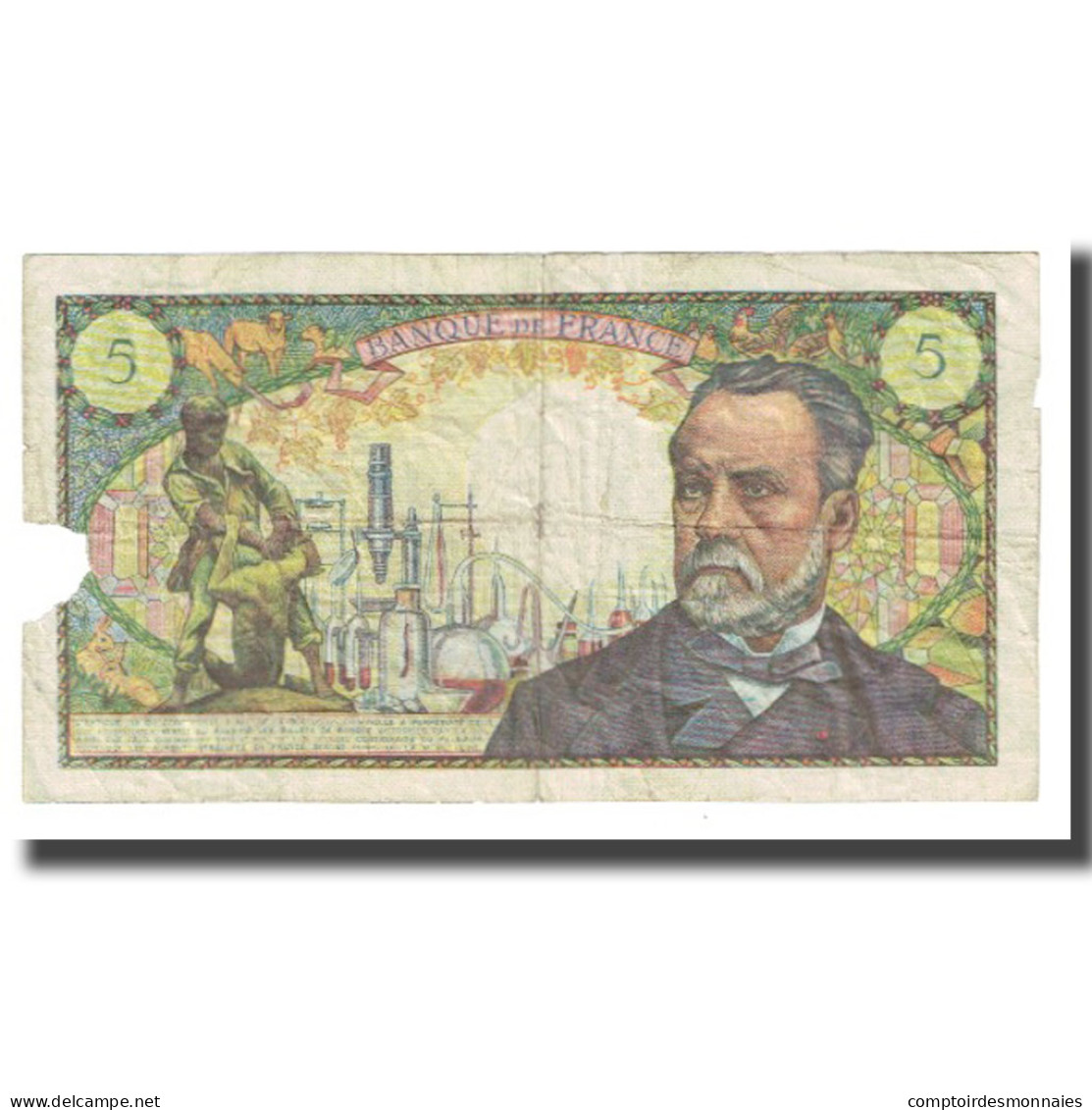 France, 5 Francs, Pasteur, 1967, R.Tondu-P.Gargam-H.Morant, 1967-12-07, B+ - 5 F 1966-1970 ''Pasteur''