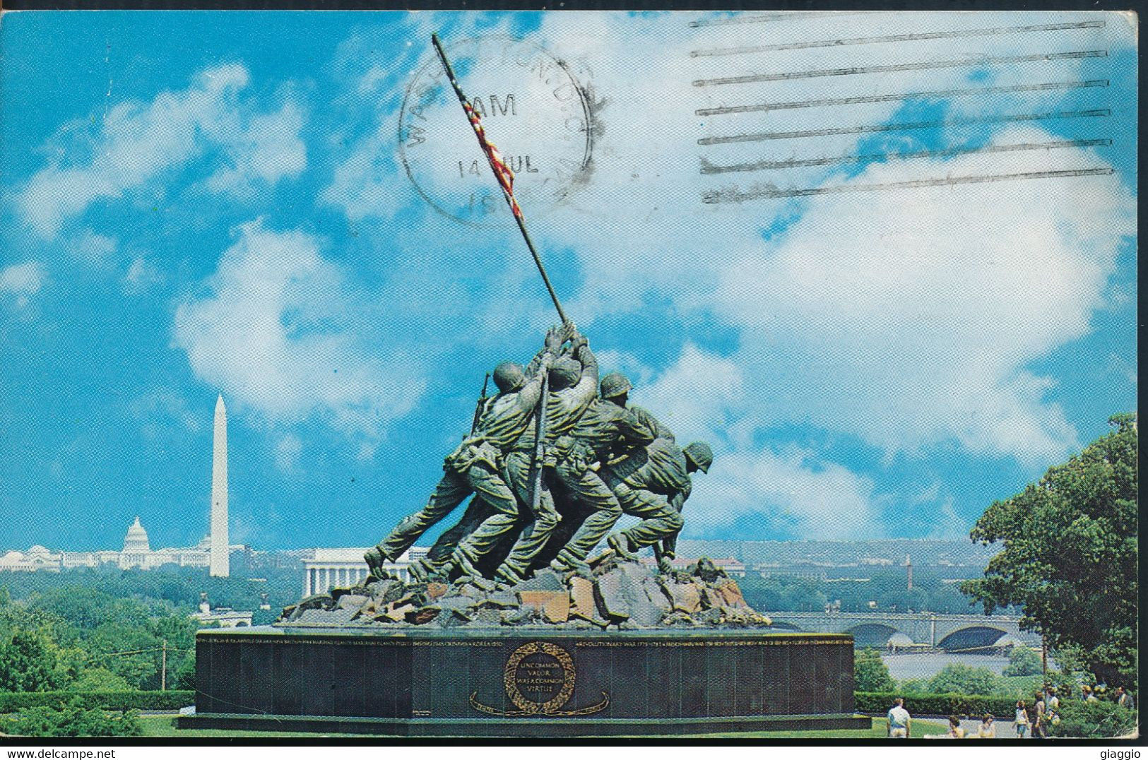 °°° 25315 - USA - VA - ARLINGTON - U.S. MARINE CORPS WAR MEMORIAL - 1964 With Stamps °°° - Arlington