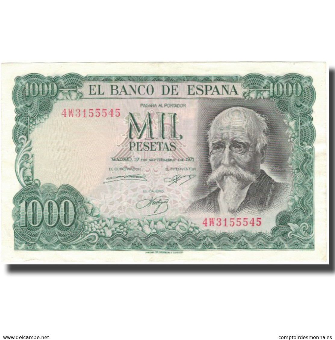 Billet, Espagne, 1000 Pesetas, 1971, 1971-09-17, KM:154, SUP - 1000 Pesetas