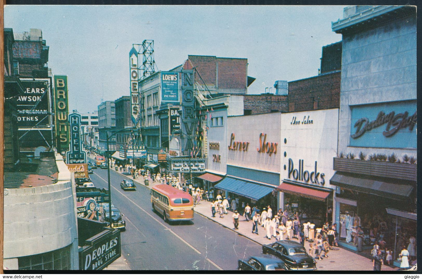 °°° 25319 - USA - VA - NORFOLK - LOOKING NORTH DOWN GRANBY STREET - 1958 With Stamps °°° - Norfolk