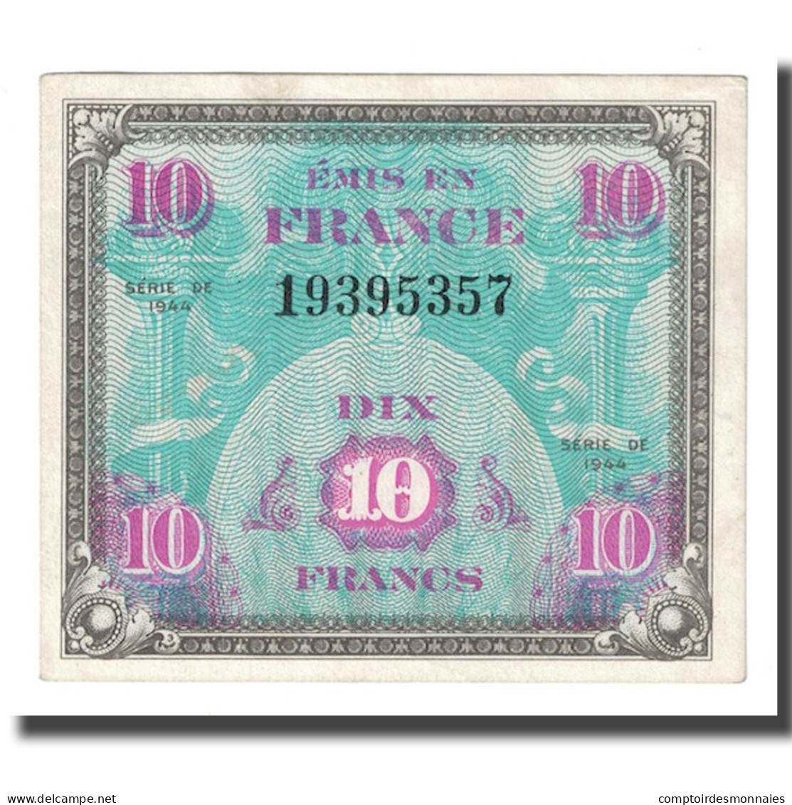 France, 10 Francs, Drapeau/France, 1944, SUP+, Fayette:VF18.01, KM:116a - 1944 Vlag/Frankrijk