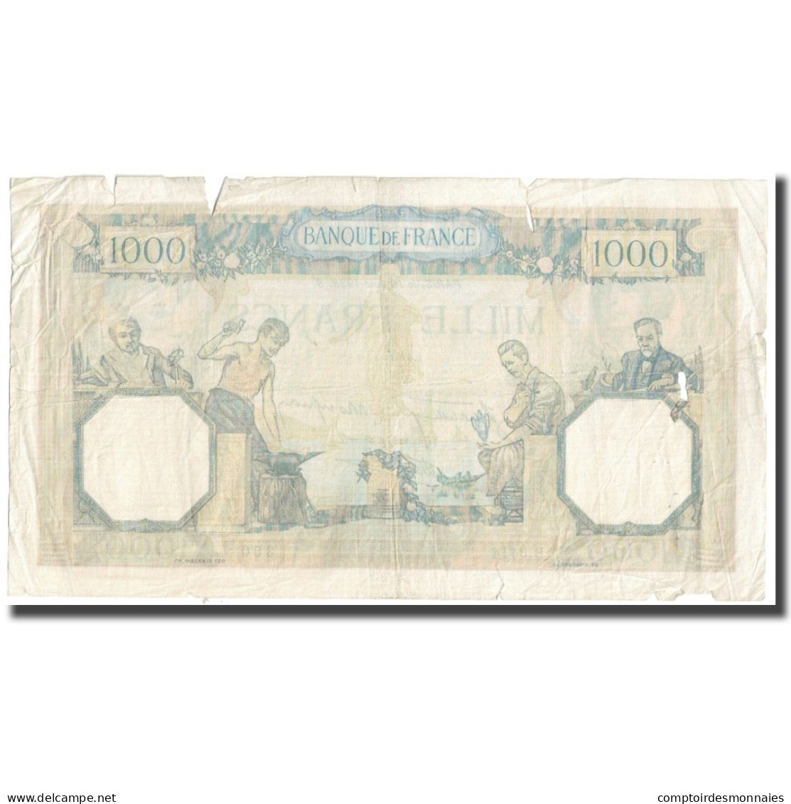 France, 1000 Francs, Cérès Et Mercure, 1938, P. Rousseau And R. Favre-Gilly - 1 000 F 1927-1940 ''Cérès Et Mercure''