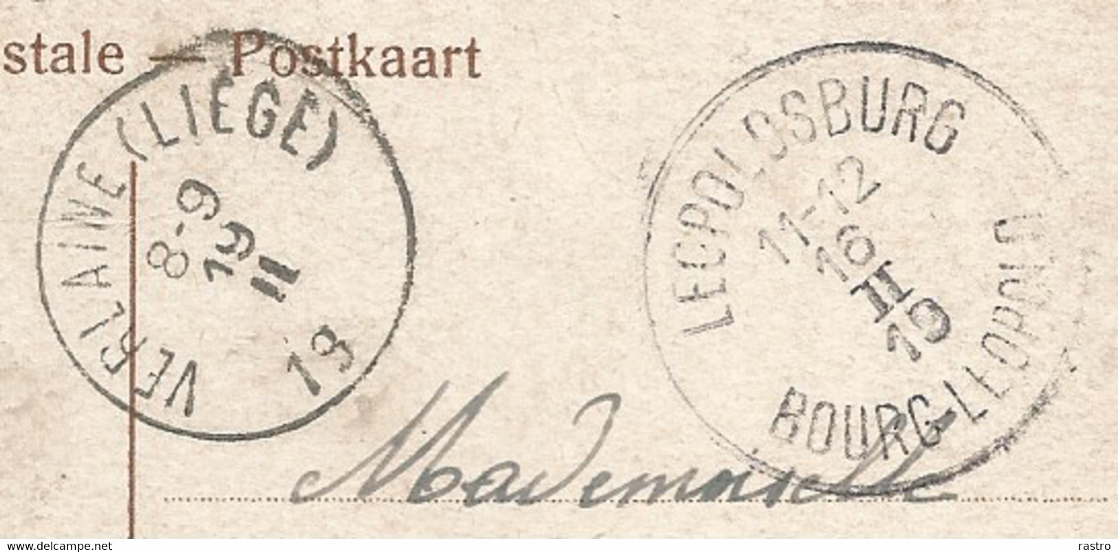 Courrier Militaire +  O Fortune (19/chiffres Grattés) De Bourg-Léopold à Verlaine (Liège) Sur Carte-vue Beverloo - Zonder Portkosten