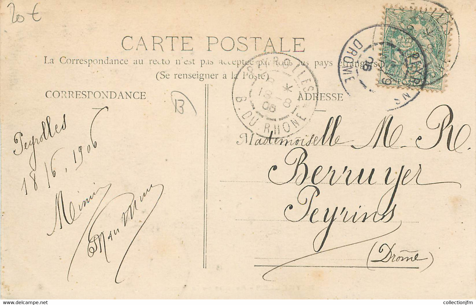 / CPA FRANCE 13 "Peyrolles, Av De La Plage" - Peyrolles