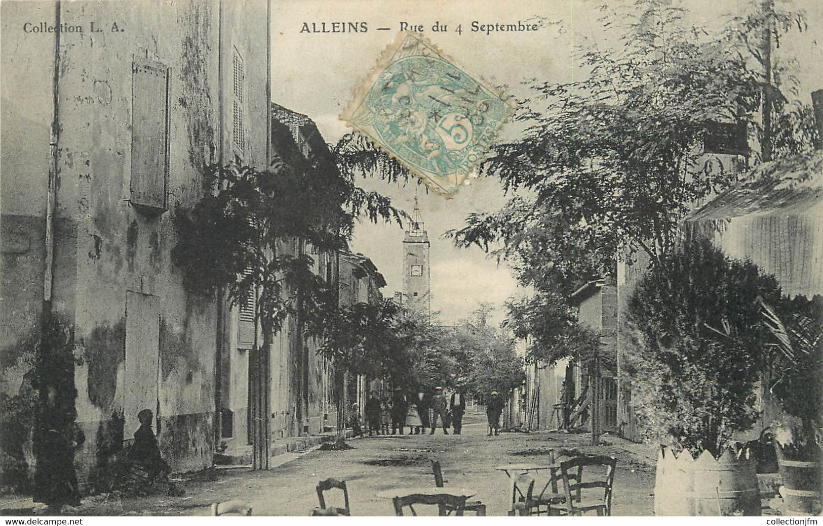 / CPA FRANCE 13 "Alleins, Rue Du 4 Septembre" - Alleins