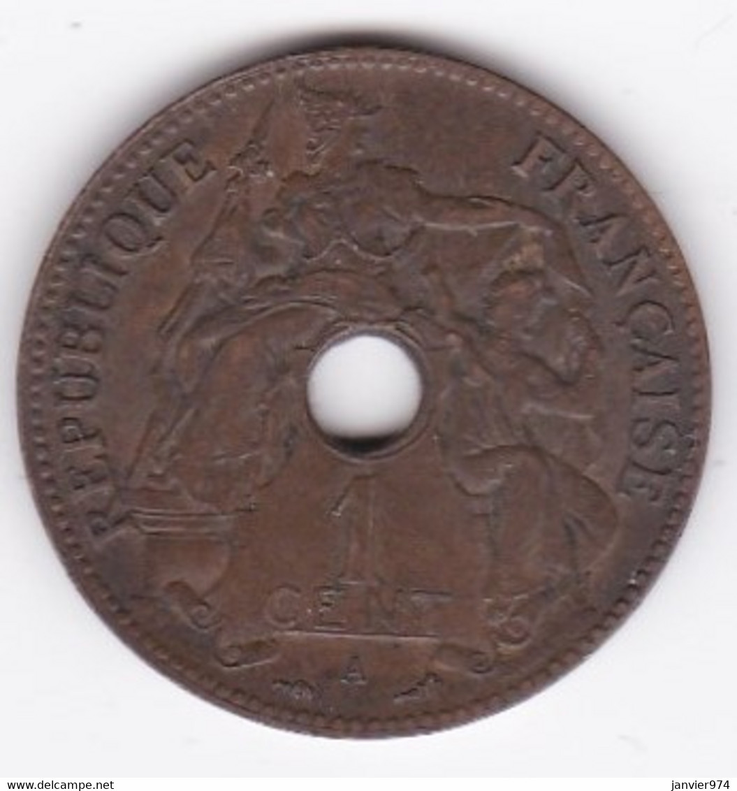 Indochine Française. 1 Cent 1899 A Paris. Bronze. Lec# 54, Sup/ XF - Indochine
