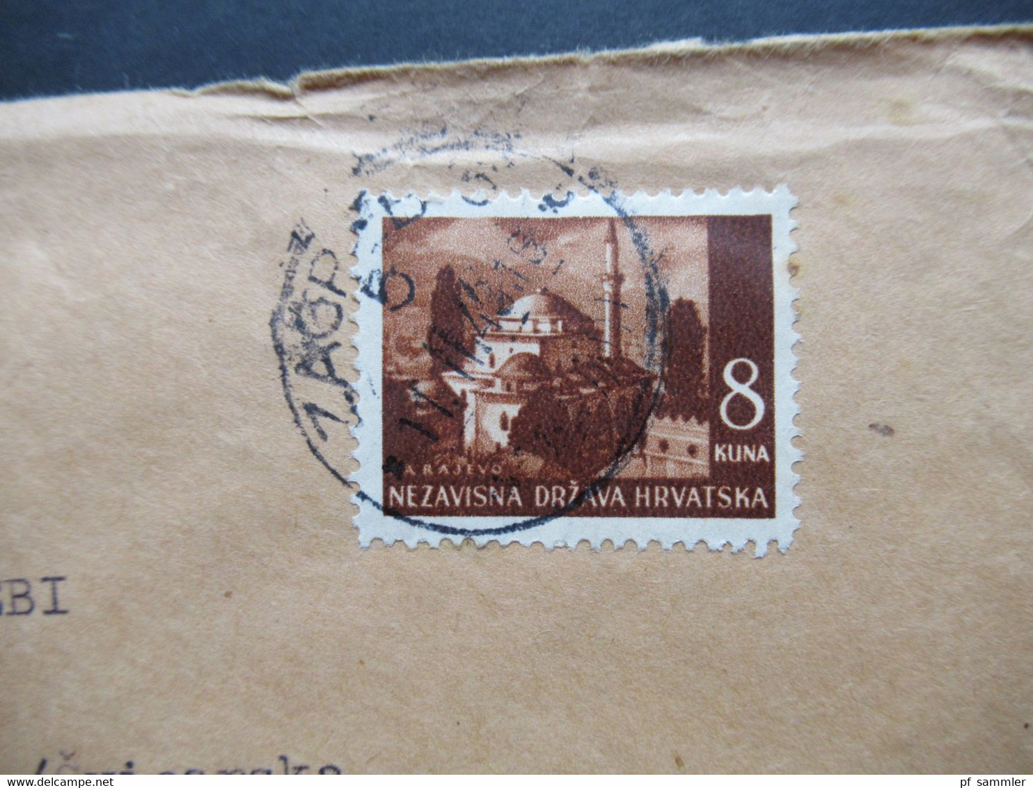 Kroatien 1943 Zensurbeleg Freimarken Landschaften Nr. 59 EF OKW Mehrfachzensur Abs: Dr. VUK Von Smic Vakanovic Nach Bern - Croacia