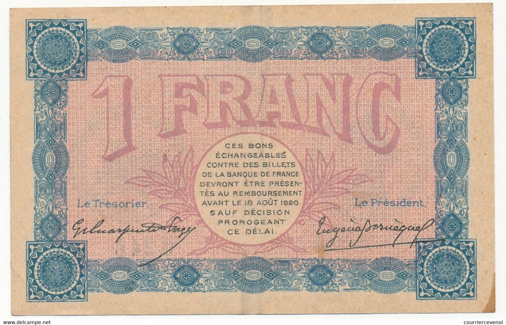 BELFORT - Chambre De Commerce 50 Centimes Et 1 Franc - Bon état - Cámara De Comercio