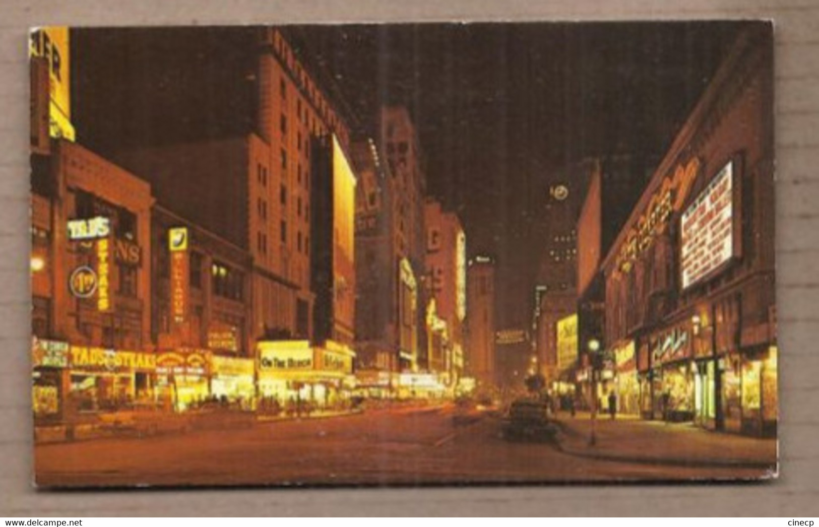 CPSM USA - NEW YORK CITY - SEVENTH AVENUE AT NIGHT - The View Is Looking South On Seventh Avenue Towards Times Square - Time Square