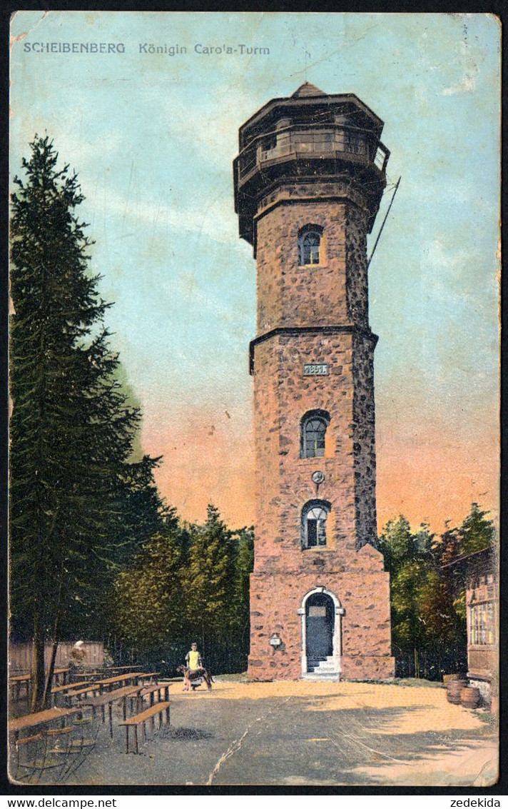 B7170 - Scheibenberg Königin Carloa Turm - W.H.D. - Scheibenberg