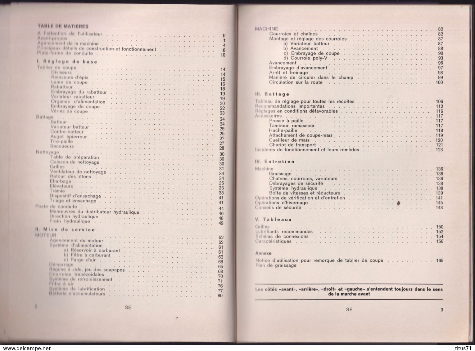 Notice D'utilisation Moissonneuse Batteuse Claas Senator - 170 Pages - 260 Illustrations - Très Bon état - Machines