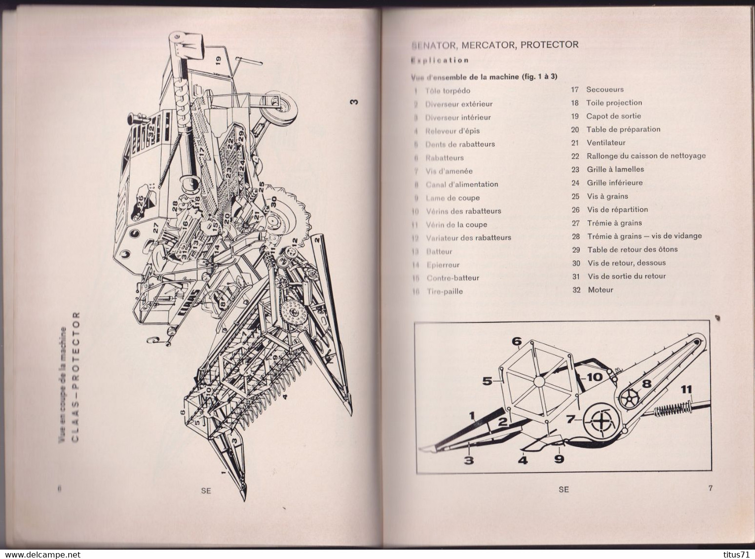 Notice D'utilisation Moissonneuse Batteuse Claas Senator - 170 Pages - 260 Illustrations - Très Bon état - Macchine