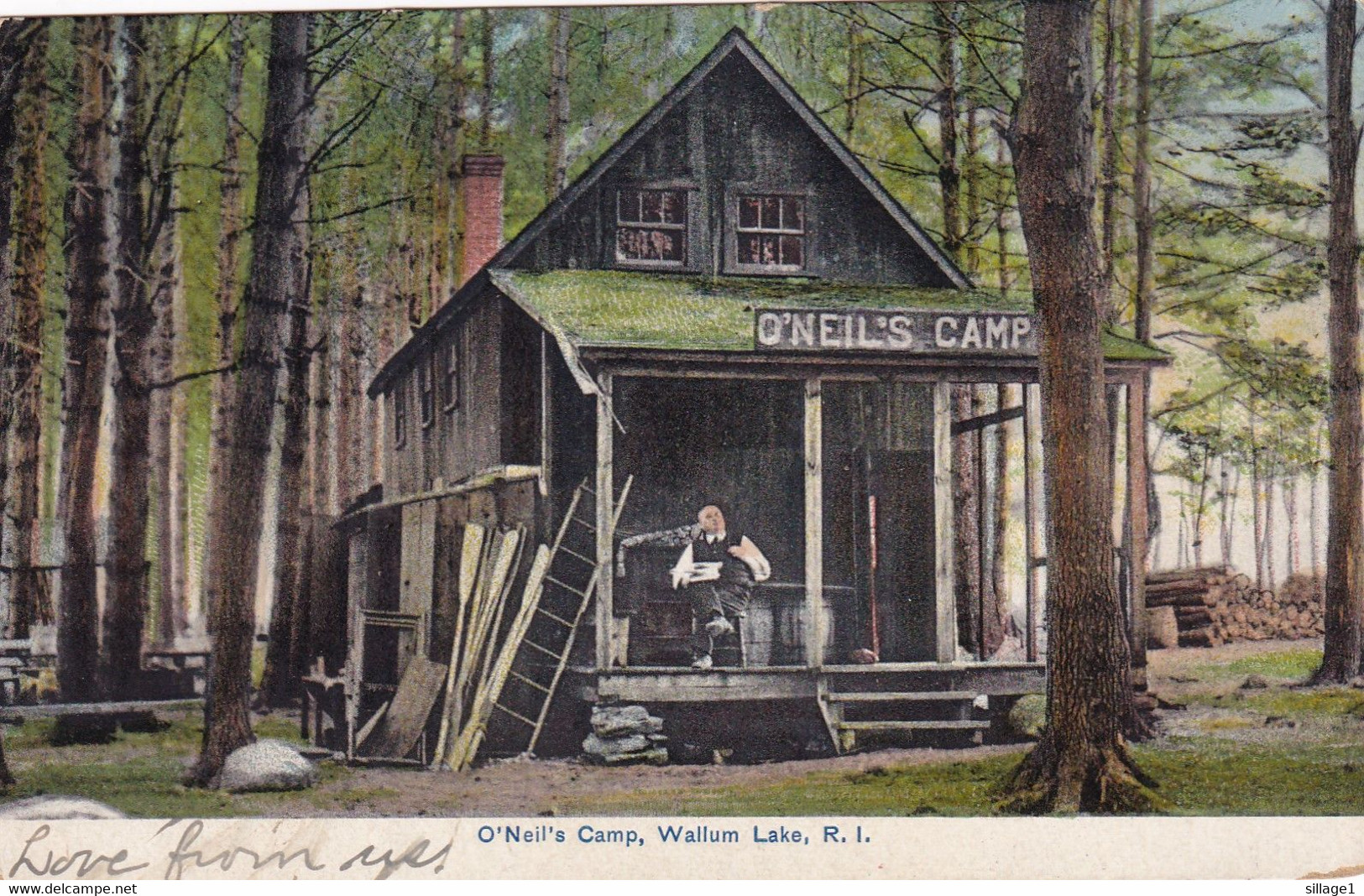 O' Neil's Camp, Wallum Lake, R. I. - Postcard - Comté De Providence - Rhode Island Et Douglas - Comté De Worcester - Providence