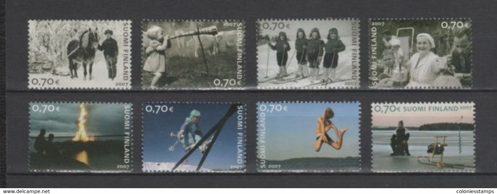 (S0380) FINLAND, 2007 (Memories Of Finland). Complete Set. Mi ## 1870-1877. MNH** - Unused Stamps