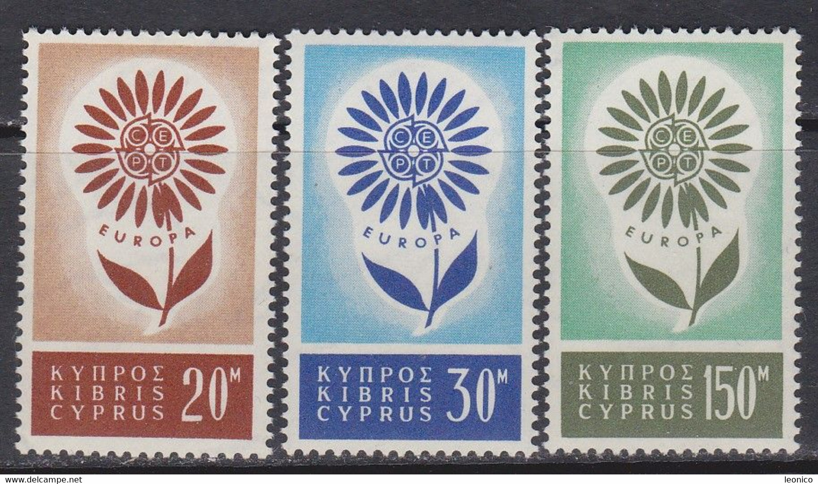 Europa-Zypern 1964 ** Mic: 240-42 / Xz593 - Unused Stamps