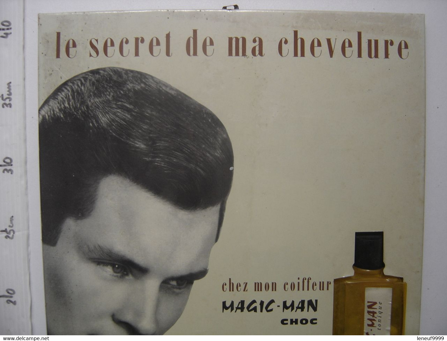 Plaque Alu Carton DECO PUBLICITE Salons De Coiffure Coiffeur Homme MAGIC MAN Plv - Blechschilder (ab 1960)