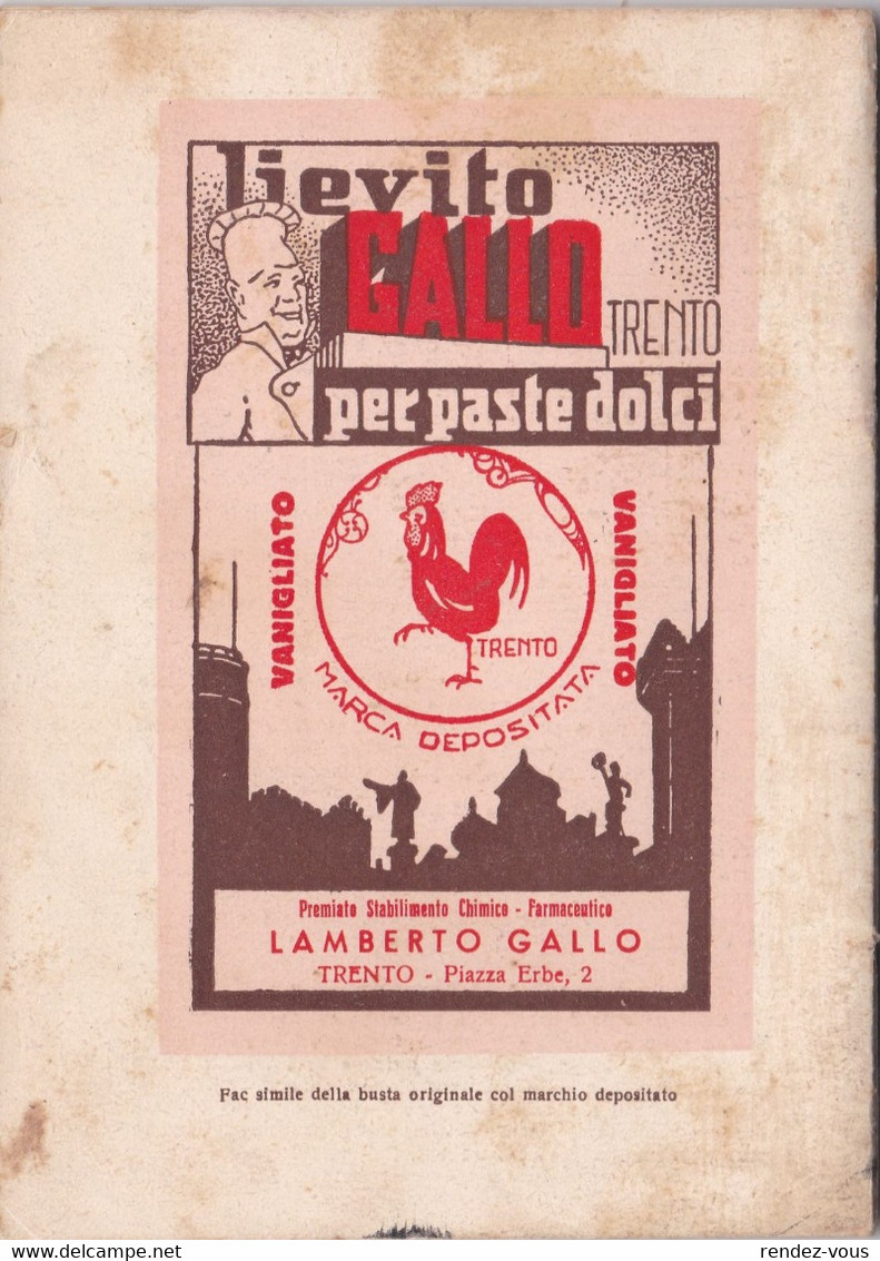 Pubblicità   Lievito Gallo " Le 100 Ricette Del..." - Pag. 35  -  Tipogr. M. Dossi  & C., Trento - Huis En Keuken