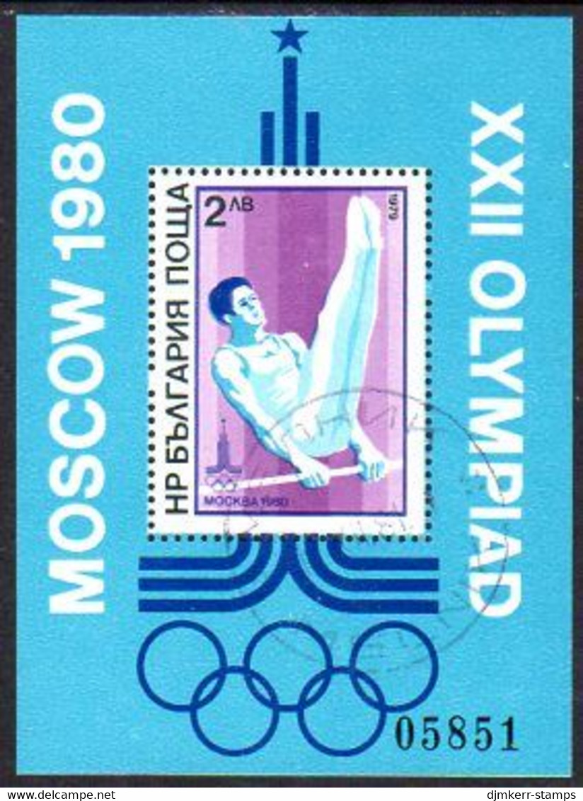 BULGARIA 1979 Olympic Games, Moscow I Block  Used.  Michel Block 93 - Gebraucht