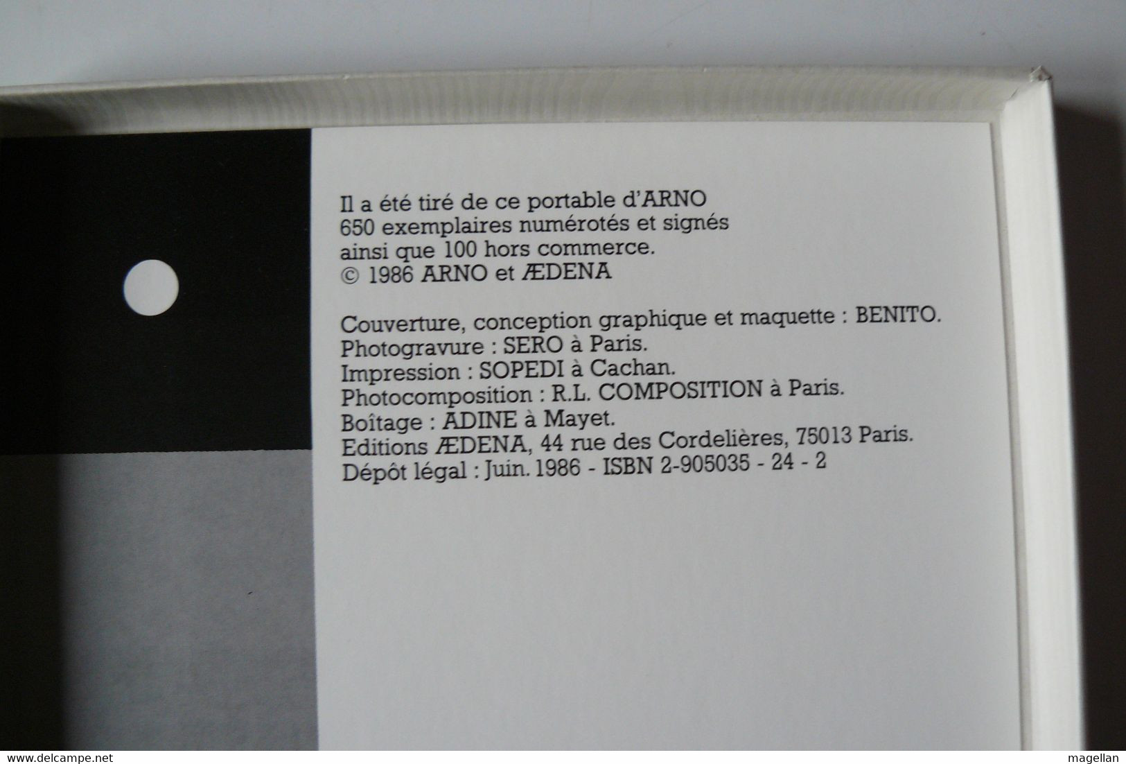 Vestiges - Portfolio - Arno 1986 - Edition Limitée 650 Exemplaires - Portfolios
