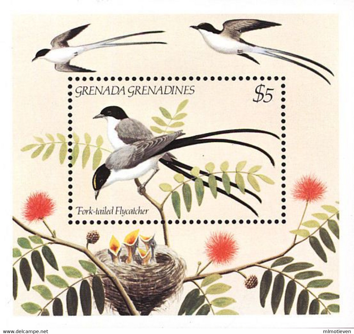 MDB-BK5-192-2 MINT ¤ GRENADA  1984 BLOCK ¤  - OISEAUX - BIRDS - PAJAROS - VOGELS - VÖGEL - - Sperlingsvögel & Singvögel
