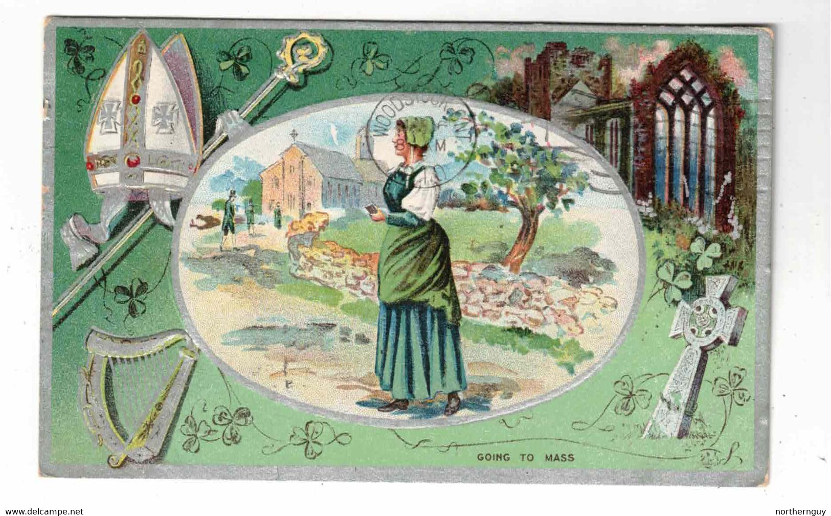 "Going To Mass", 1910 Postcard, Canada & USA - Saint-Patrick
