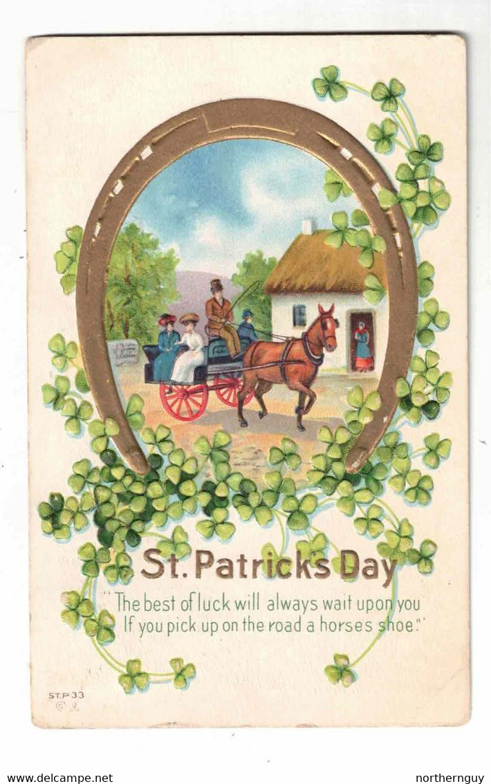 "The Best Of Luck Will Always Wait Upon You. If You Pick Up On The Road A Horses Shoe", Pre-1915 Postcard, Canada - Saint-Patrick's Day