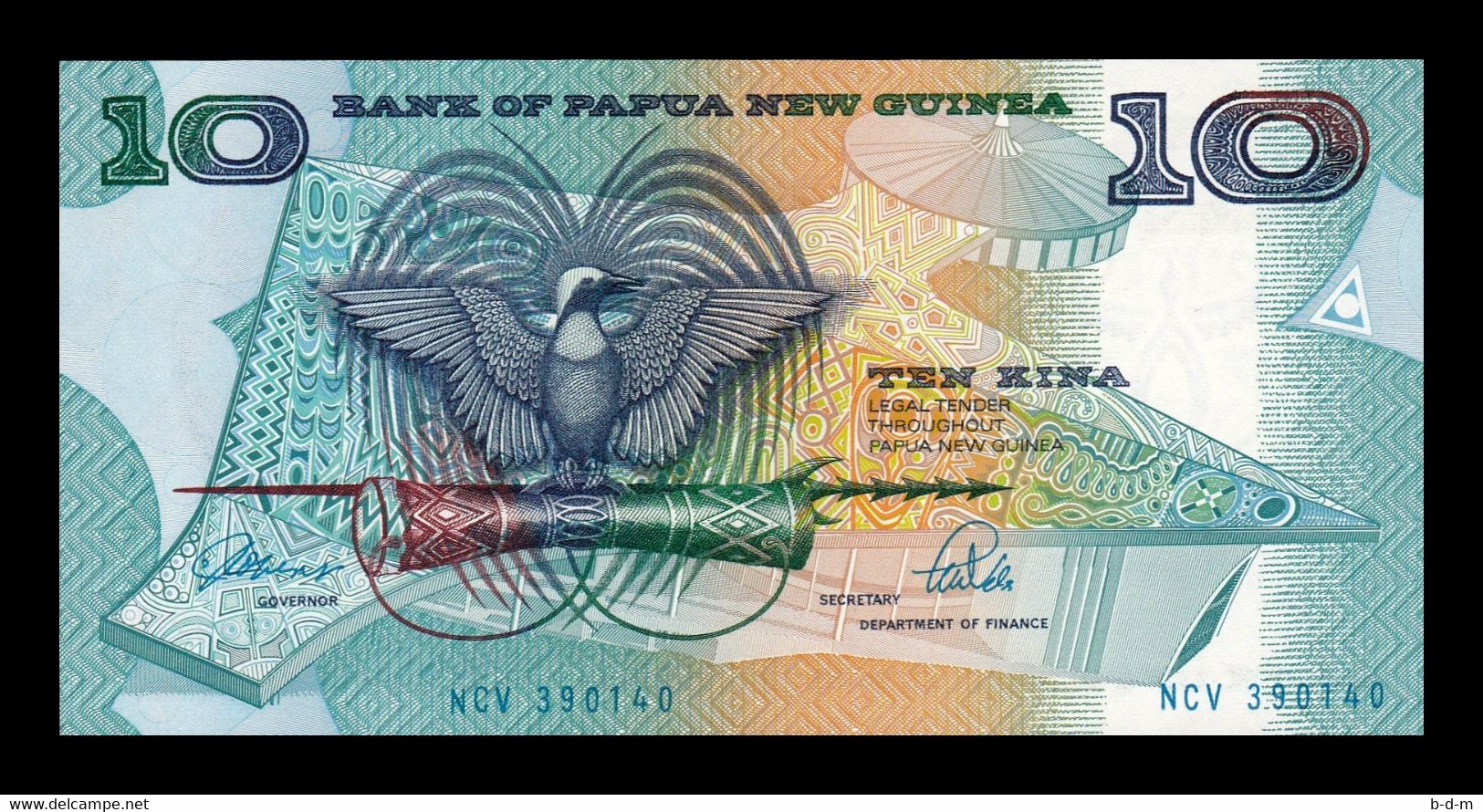 Papua New Guinea 10 Kina 1989-1992 Pick 9b UNC - Papua-Neuguinea