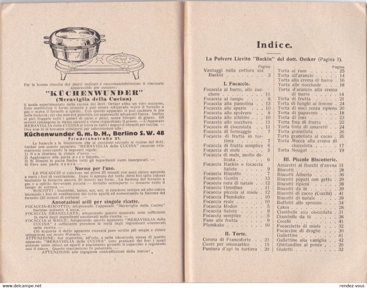 Pubblicità   Dott. Oetker  , Ricettario  - Pag. 59  -  Edit. E. Gundlach  A. G. Bielefeld - Casa Y Cocina