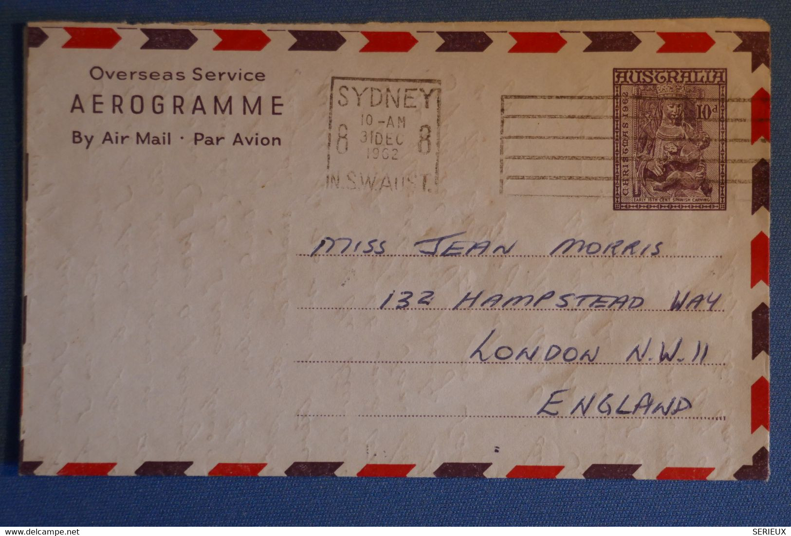 M19 AUSTRALIE BELLE LETTRE AEROGRAMME 1966 SYDNEY POUR LONDRES ENGLAND + AFFRANCHISSEMENT PLAISANT - Storia Postale