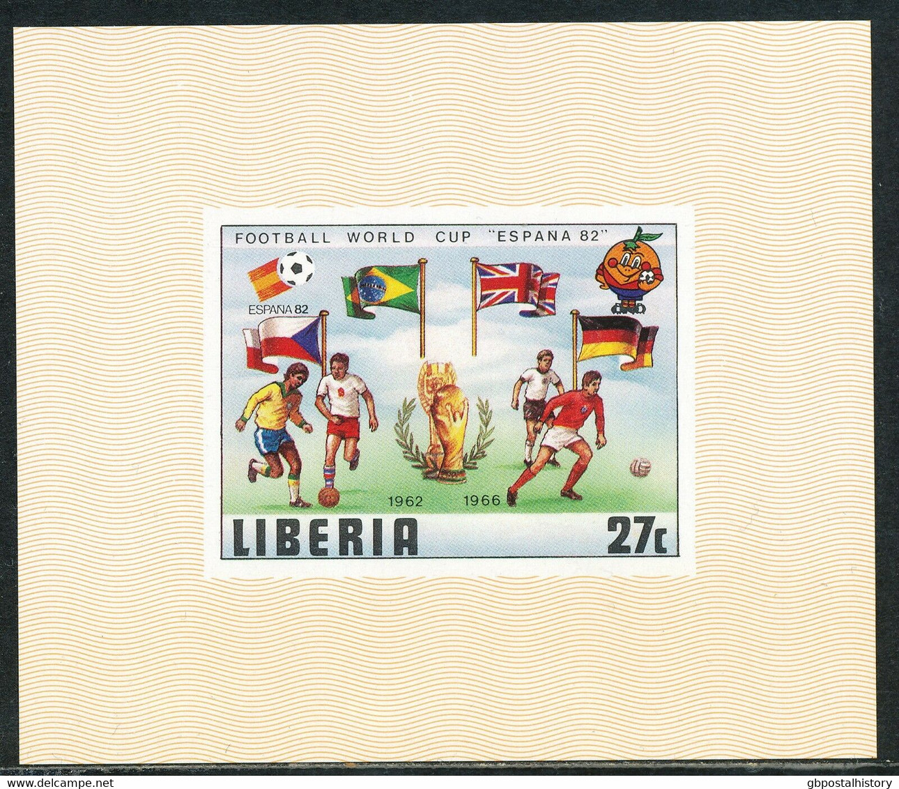 LIBERIA 1981 World Cup Spain 1982 Cpl.set + MS U/M VARIETIES ALL IMPERFORATED MS - Liberia