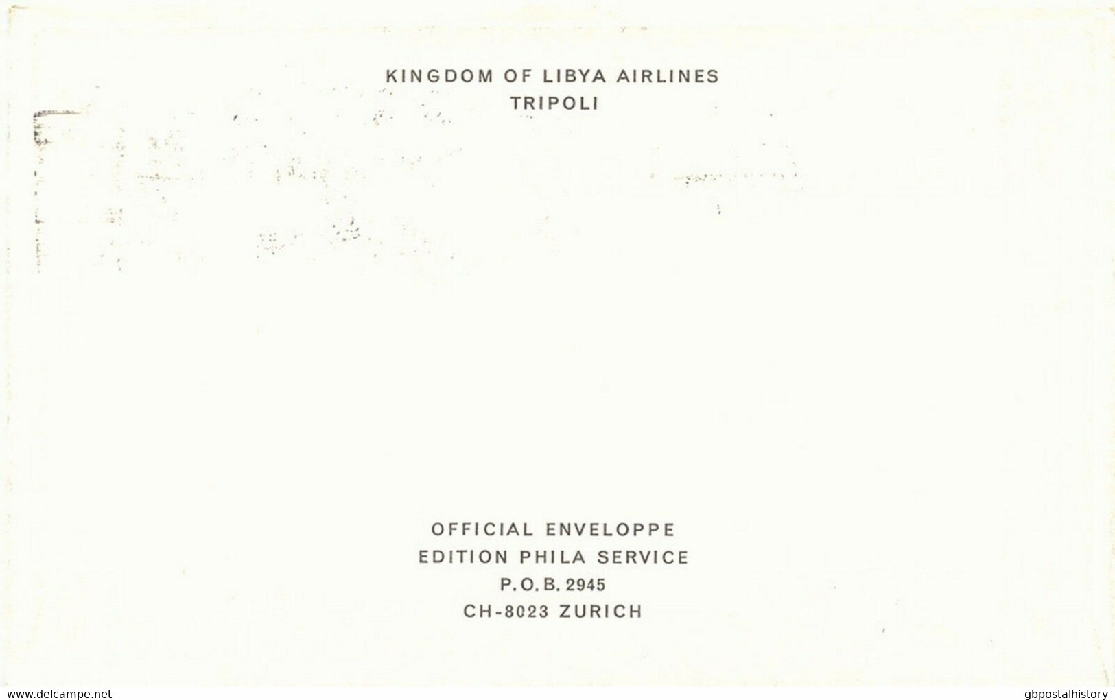LIBYEN 1966 Kab.-Erstflug M. Caravelle Jet Der Kingdom Of Libya TRIPOLI - GENÈVE - Libia