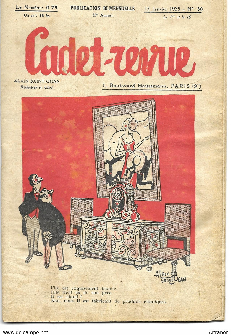 CADET-REVUE - Alain SAIT-OGAN - N°50 - 15/01/1935 - BD - ZIG Et PUCE - Andere Tijdschriften