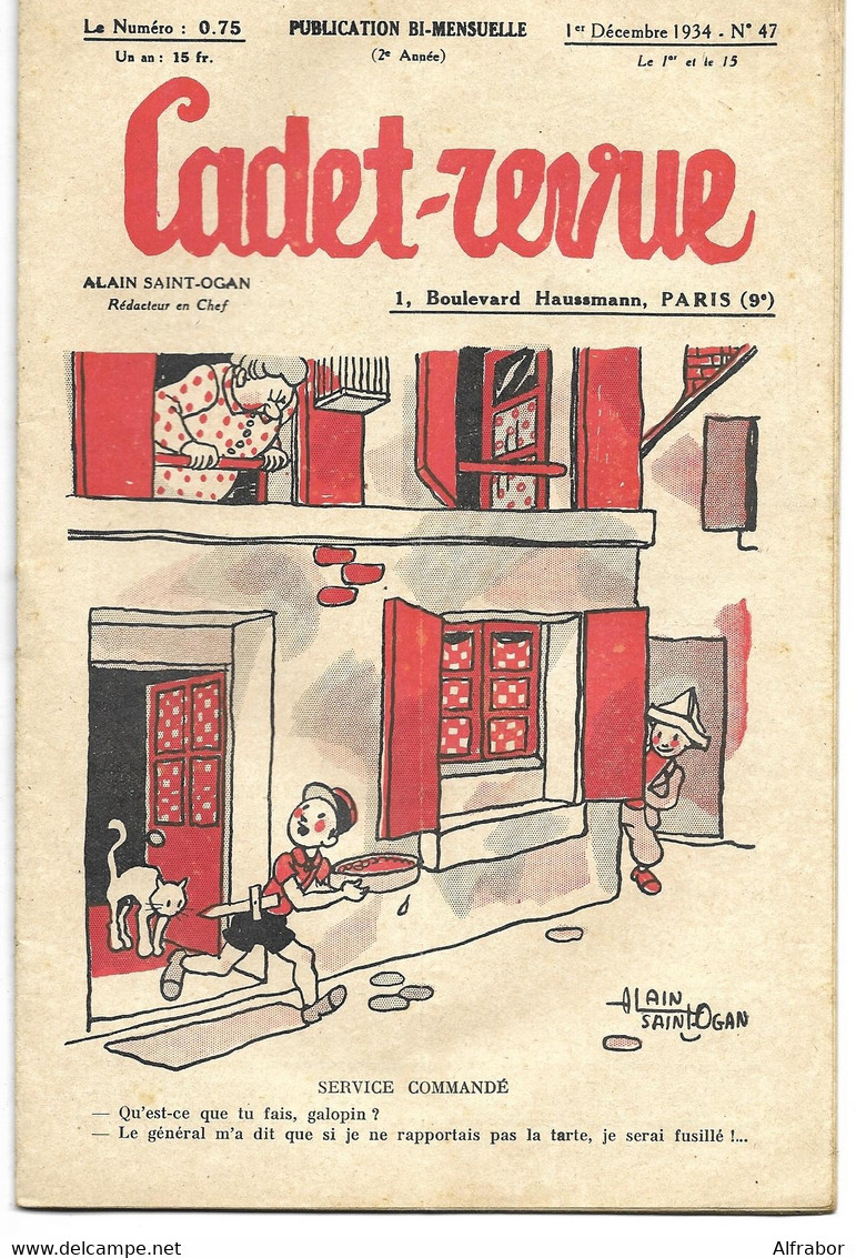 CADET-REVUE - Alain SAIT-OGAN - N°47 - 01/12/1934 - Bon état - BD - ZIG Et PUCE - Other Magazines