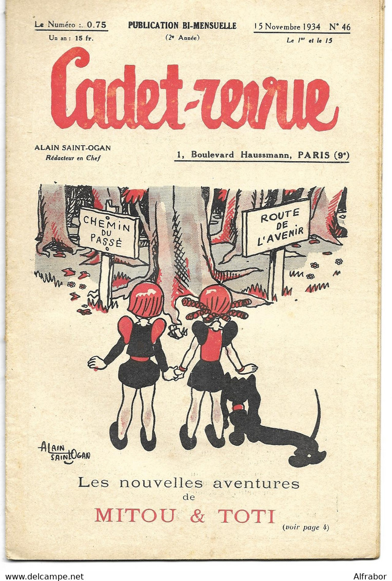 CADET-REVUE - Alain SAIT-OGAN - N°46 - 15/11/1934 - Bon état - BD - ZIG Et PUCE - Andere Tijdschriften