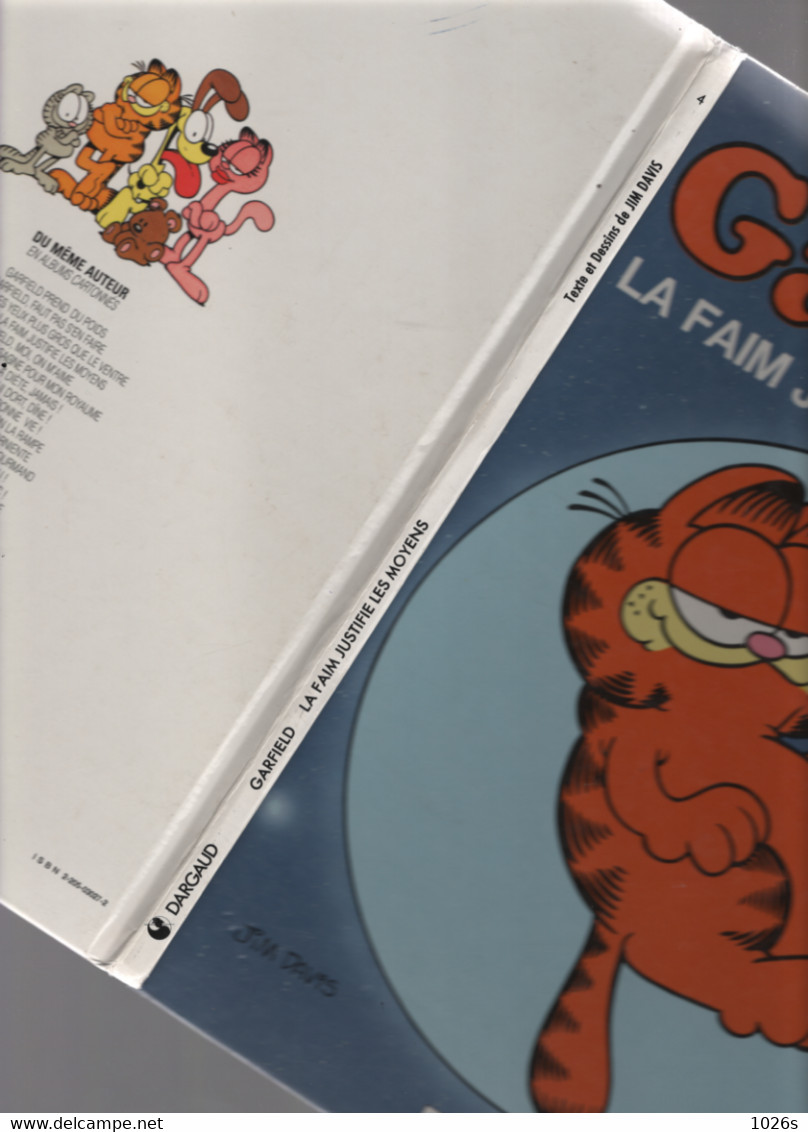 B.D.GARFIELD - LA FAIM JUSTIFIE LES MOYENS -  1996 - Garfield