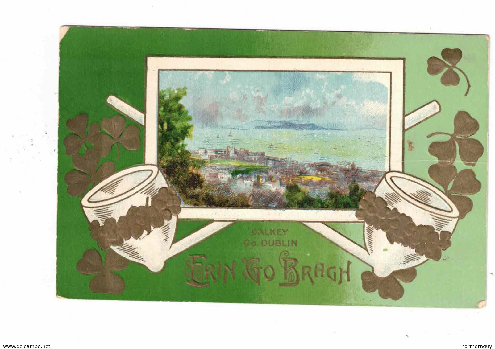 "Erin Go Bragh. Dalkey, Co. Dublin", 1911 Postcard, Canada - Saint-Patrick's Day