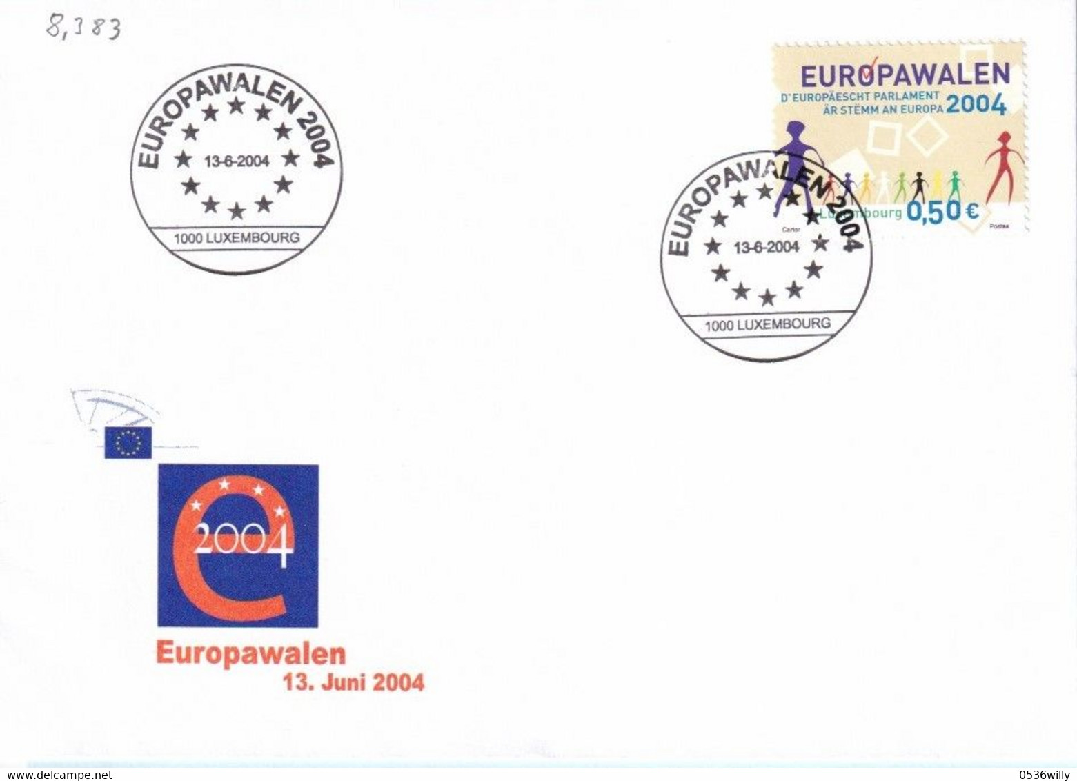 Luxembourg - Europawalen (8.383) - Covers & Documents