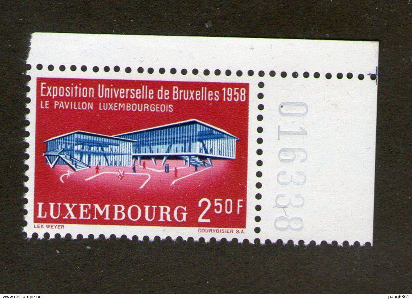 LUXEMBOURG 1958 EXPO BRUXELLES YVERT N°541  NEUF MNH** - 1958 – Bruxelles (Belgique)